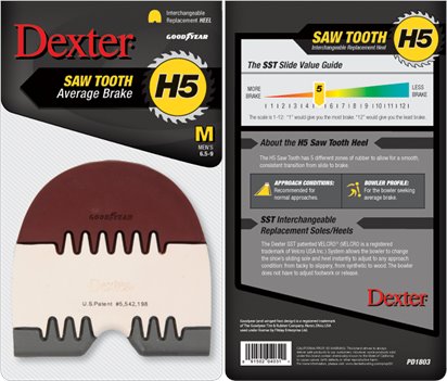 White/Maroon/Grey Dexter Accessories H5 Saw Tooth Heel (Medium)